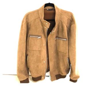 Zara Faux Suede biker Jacket